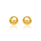 14k Yellow Gold Round Motif Stud Earrings (7.0 mm)