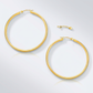 10k Yellow Gold Polished Hoop Earrings (30mm)