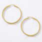 10k Yellow Gold Polished Hoop Earrings (30mm)