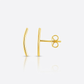 14k Yellow Gold Curve Climber Post Earrings