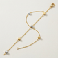 14k Two Tone Gold Bracelet with Polished Cubes