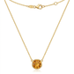 14k Yellow Gold 17 inch Necklace with Round Citrine