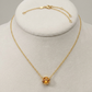 14k Yellow Gold 17 inch Necklace with Round Citrine