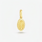 14k Yellow Gold Oval Religious Medal Pendant