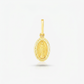 14k Yellow Gold Oval Religious Medal Pendant