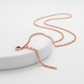 14k Pink Gold Round Cable Link Chain 1.1mm