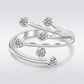 Sterling Silver Rhodium Finished White Cubic Zirconia Embellished Toe Ring