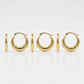 14k Yellow Gold Graduated Round Shape Hoop Earrings