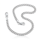 Rhodium Plated 3.0mm Sterling Silver Curb Style Chain