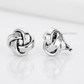 Large Sterling Silver Polished Love Knot Earrings
