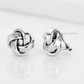Large Sterling Silver Polished Love Knot Earrings