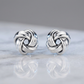 Petite Sterling Silver Polished Love Knot Earrings
