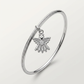 Solitaire Angel Charm Bangle