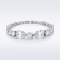 Elegant Pear and Round Cubic Zirconia Tennis Bracelet