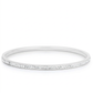 Simple Plated Finish Crystal Bangle