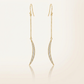 Luna 0.5ct CZ Delicate Moon Drop Earrings