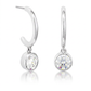 Avera 7mm Cz Plated Drop Hooplet Earrings in Silver