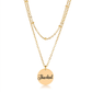 Avera Delicate Gold Plated Necklace Thankful Pendant