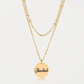 Avera Delicate Gold Plated Necklace Thankful Pendant