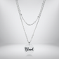 Avera Delicate Silver Plated Necklace Blessed Pendant