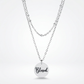 Avera Delicate Silver Plated Necklace Blessed Pendant