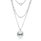 Avera Delicate Silver Plated Necklace Loved Pendant