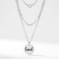Avera Delicate Silver Plated Necklace Loved Pendant