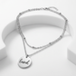 Avera Delicate Silver Plated Necklace Loved Pendant