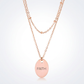 Jewelry Double Chain Faith Necklace In Rose Gold
