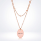Jewelry Double Chain Faith Necklace In Rose Gold