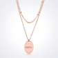 Jewelry Double Chain Faith Necklace In Rose Gold
