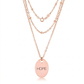 Avera Double Chain Hope Necklace In Rose Gold