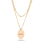 Avera Double Chain Hope Necklace In Radiant Gold