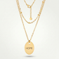 Avera Double Chain Hope Necklace In Radiant Gold