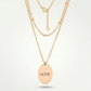 Avera Double Chain Hope Necklace In Radiant Gold