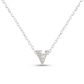 Avera Micro-Pave Initial V Pendant Necklace in Sterling Silver