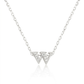Avera Micro-Pave Initial W Pendant In Sterling Silver
