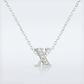 Avera Micro-Pave Initial X Pendant In Sterling Silver