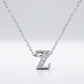Avera Micro-Pave Initial Z Pendant in Sterling Silver