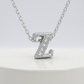 Avera Micro-Pave Initial Z Pendant in Sterling Silver