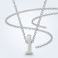 Avera Finish Initial I Pendant Sterling Silver Letter Charm