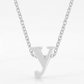 Avera Finish Initial Y Pendant Sterling Silver Necklace