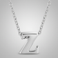 Avera Finish Initial Z Pendant in Polished Sterling Silver