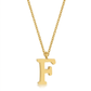 Avera Elaina Stainless Steel F Initial Necklace Gold
