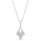 Avera Elegant Tear Drop Dangle Pendant in Polished Silver
