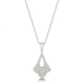 Avera Elegant Tear Drop Dangle Pendant in Polished Silver