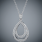 Avera Evening Teardrop Pendant In Polished Silver