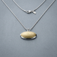 Avera Oval Eye Pendant Necklace in Beige