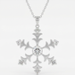 Avera Winter Elegance Snowflake Pendant in Sterling Silver