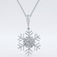 Avera Snowflake Cubic Zirconia Pendant in Sterling Silver